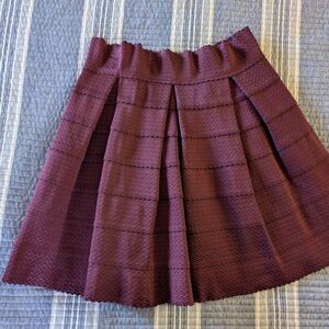 Charlotte Russe Textured A-Line Skirt in Deep Purple